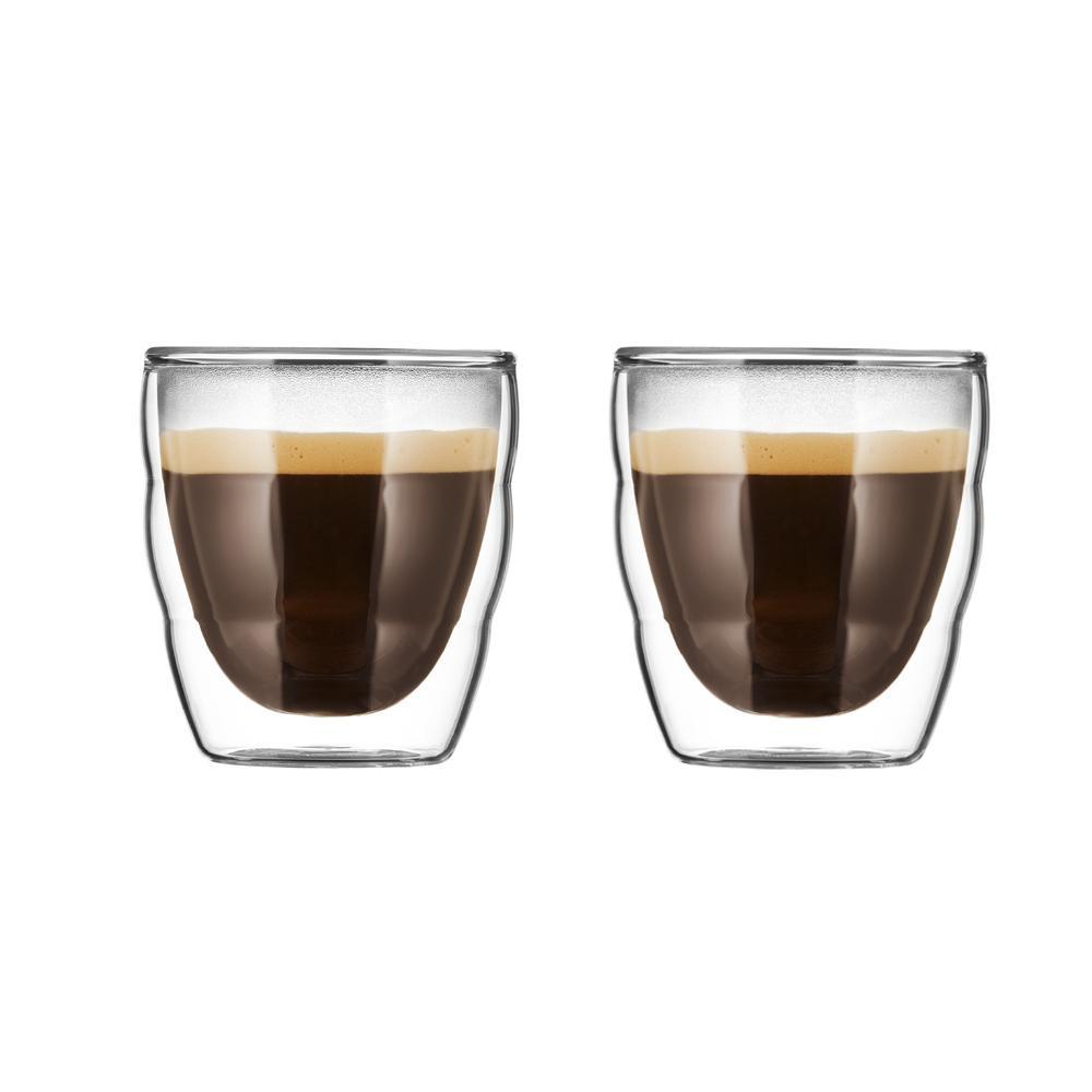 Bodum Espresso Kopjes Glas Dubbelwandig 2st.