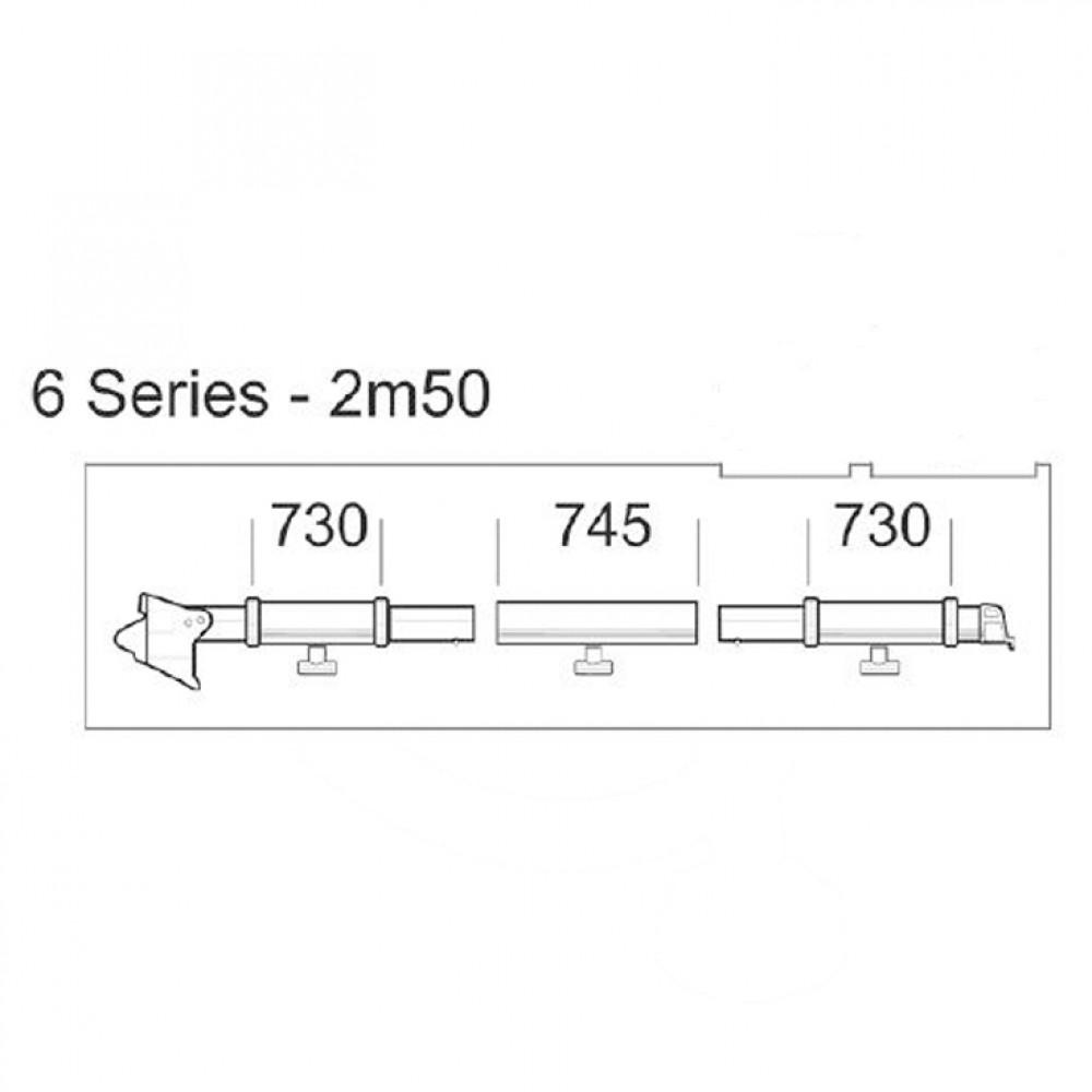 Thule clamping profile 6 series 2,50 LH