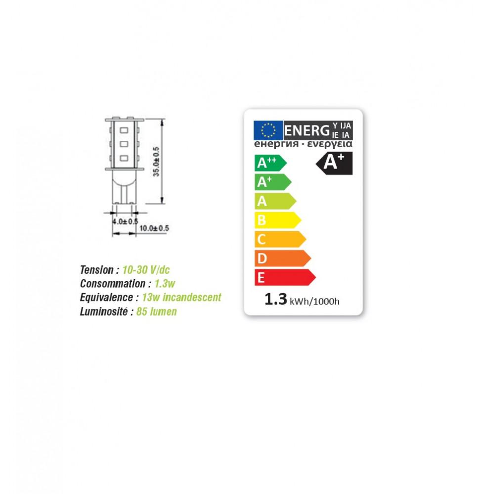 Vechline Lamp LED T10 1.3W/85Lumen/15Leds