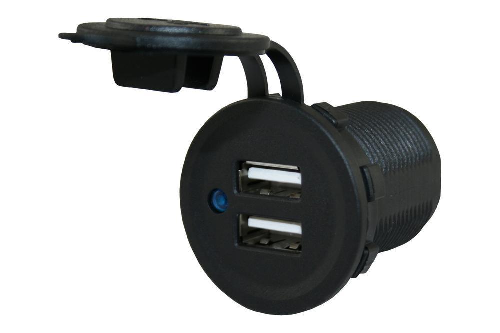 Power Line Contactdoos USB Lader 2x 2.4A