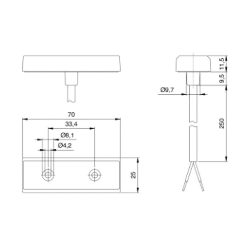 Jokon Markering LED S251 Rechthoekig Opbouw Rood