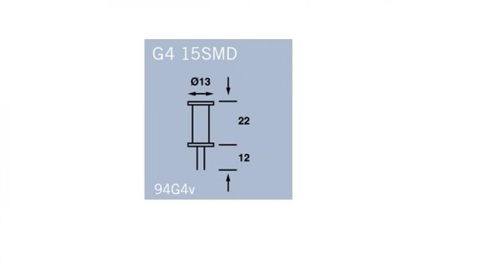 Frilight Lamp LED G4 1.2W/80Lumen/15Leds