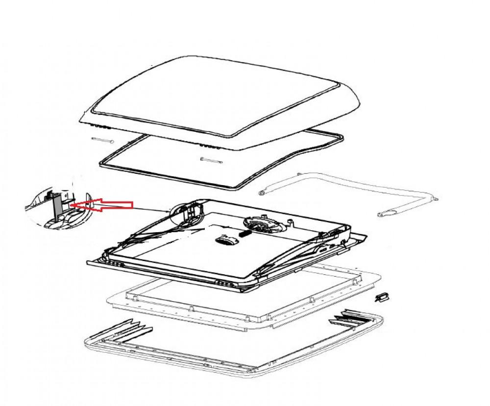 Dometic Mini Heki Vergrendeling ventilatie