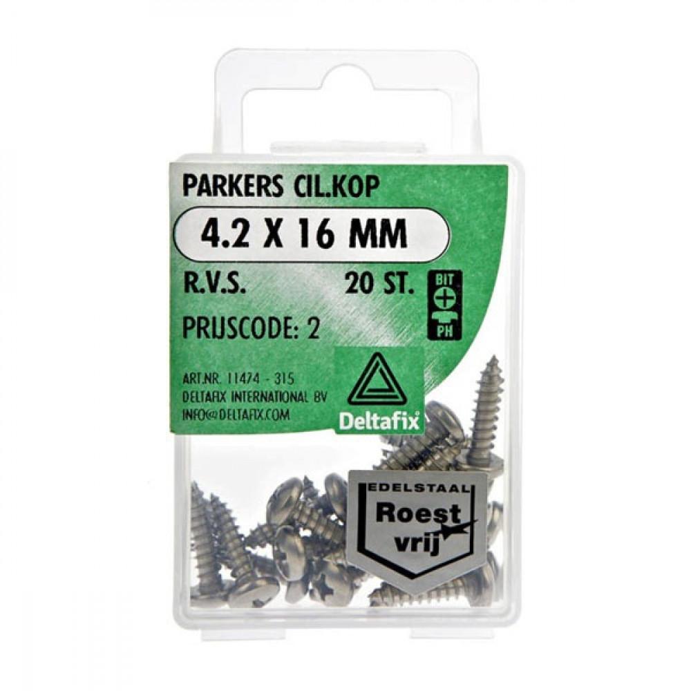 Parker CK RVS 4.2x16mm Set 20st